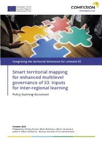 Smart Territorial Mapping for Enhanced Multilevel Governance of S3: Inputs for Inter-Regional Learning Policy Learning Document