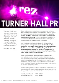 Turner Hall Are Always Forward Thinking but Old