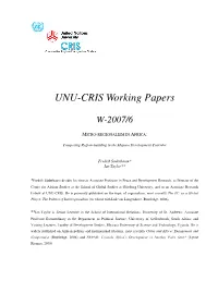 UNU-CRIS Working Papers