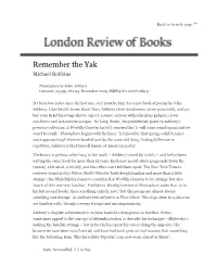 LRB · Michael Robbins · Remember the Yak (Print Version)