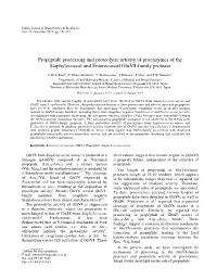 Propeptide Processing and Proteolytic Activity of Proenzymes of the Staphylococcal and Enterococcal Gluv8-Family Protease