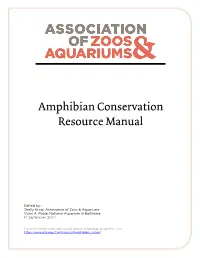 DRAFT Introduction/Overview of Amphibian Crisis/Welcome