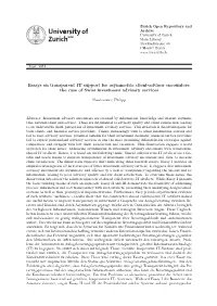 Essays on Transparent IT Support for Asymmetric Client-Advisor Encounters: the Case of Swiss Investment Advisory Services