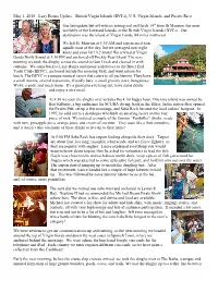 May 1, 2016, Lazy Bones Travelogue, Virgin Islands And