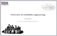 Overview of Reliability Engineering
