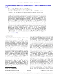 Phase Transitions of a Single Polymer Chain: a Wang–Landau Simulation Study ͒ Mark P