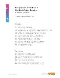 Principles and Applications of Liquid Scintillation Counting