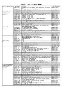 Slope Works Summary List 2011
