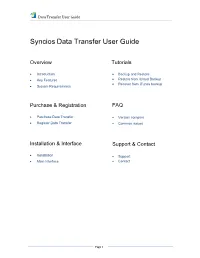 Syncios Data Transfer User Guide