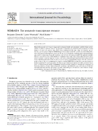 The Nematode Transcriptome Resource