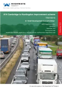 Volume 3.0 A14 Cambridge to Huntingdon Improvement Scheme