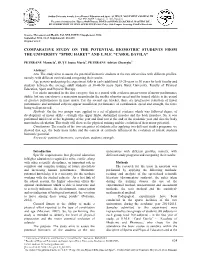 Comparative Study on the Potential Biomotric Students from the University "Spiru Haret" and U.M.F. "Carol Davila&