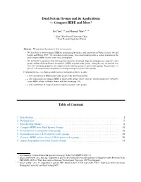 Dual System Groups and Its Applications — Compact HIBE and More⋆