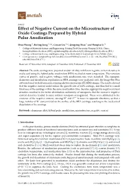 Effect of Negative Current on the Microstructure of Oxide Coatings Prepared by Hybrid Pulse Anodization