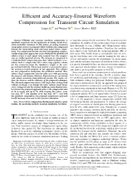 Efficient and Accuracy-Ensured Waveform Compression For