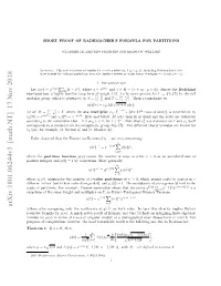 Short Proof of Rademacher's Formula for Partitions