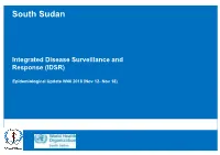 South Sudan IDSR Bulletin
