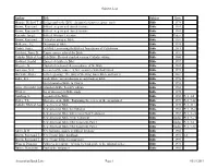 Subject List