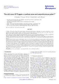 The Old Nova CP Puppis: a Carbon Nova and Asynchronous Polar?⋆