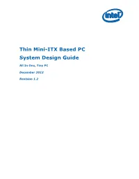Thin Mini-ITX Based PC System Design Guide