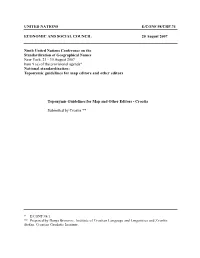 Toponymic Guidelines for Map and Other Editors – Croatia