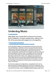 Underdog Music | Norient.Com 4 Oct 2021 08:39:56