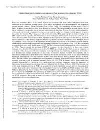 Utilizing Heart Rate Variability As an Indicator of Post-Traumatic Stress Disorder (PTSD)