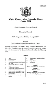 Water Conservation (Motueka River) Order 2004