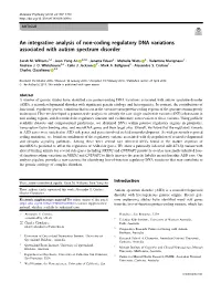 An Integrative Analysis of Non-Coding Regulatory DNA Variations Associated with Autism Spectrum Disorder
