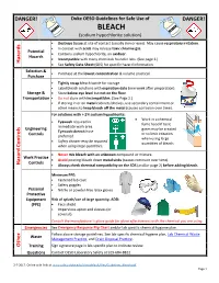 BLEACH (Sodium Hypochlorite Solution)