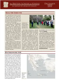 British School at Athens Newsletter