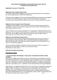 Comments Candidates Survey