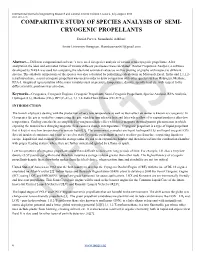 Cryogenic Propellants