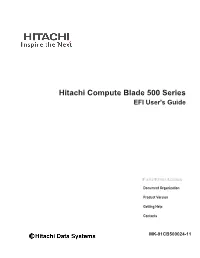 Hitachi Compute Blade 500 Series EFI User's Guide