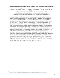 1 Simulation of Ion Irradiation of Nuclear Materials and Comparison