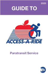 2020 Guide to Access-A-Ride Paratransit Service