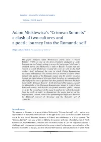 Adam Mickiewicz's