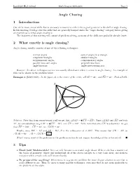 Angle Chasing 1 Introduction