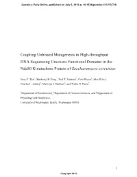 Coupling Unbiased Mutagenesis to High-Throughput DNA Sequencing Uncovers Functional Domains in the Ndc80 Kinetochore Protein of Saccharomyces Cerevisiae
