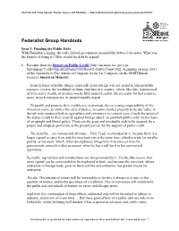 Federalist Group Handouts
