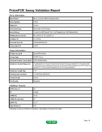 Primepcr™Assay Validation Report