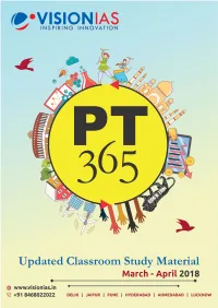 PT – 365 UPDATED MATERIAL MARCH – APRIL 2018 Table of Contents 1