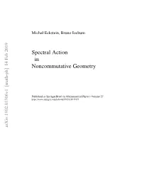 Spectral Action in Noncommutative Geometry