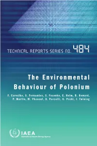 The Environmental Behaviour of Polonium