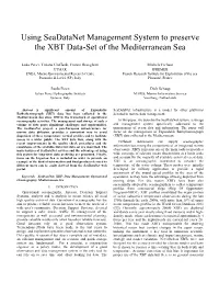 Using Seadatanet Management System to Preserve the XBT Data-Set of the Mediterranean Sea