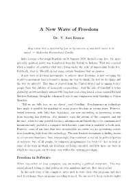 A New Wave of Freedom