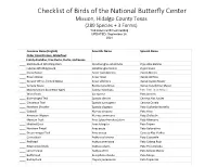 Bird Checklist