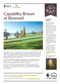 Capability Brown at Bowood Leaflet