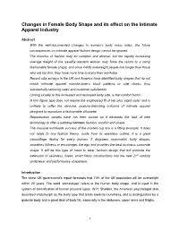 Changes in Female Body Shape and Its Effect on the Intimate Apparel Industry