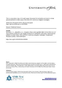 An Odd Oxygen Framework for Wintertime Ammonium Nitrate Aerosol Pollution in Urban Areas: Nox and VOC Control As Mitigation Strategies
